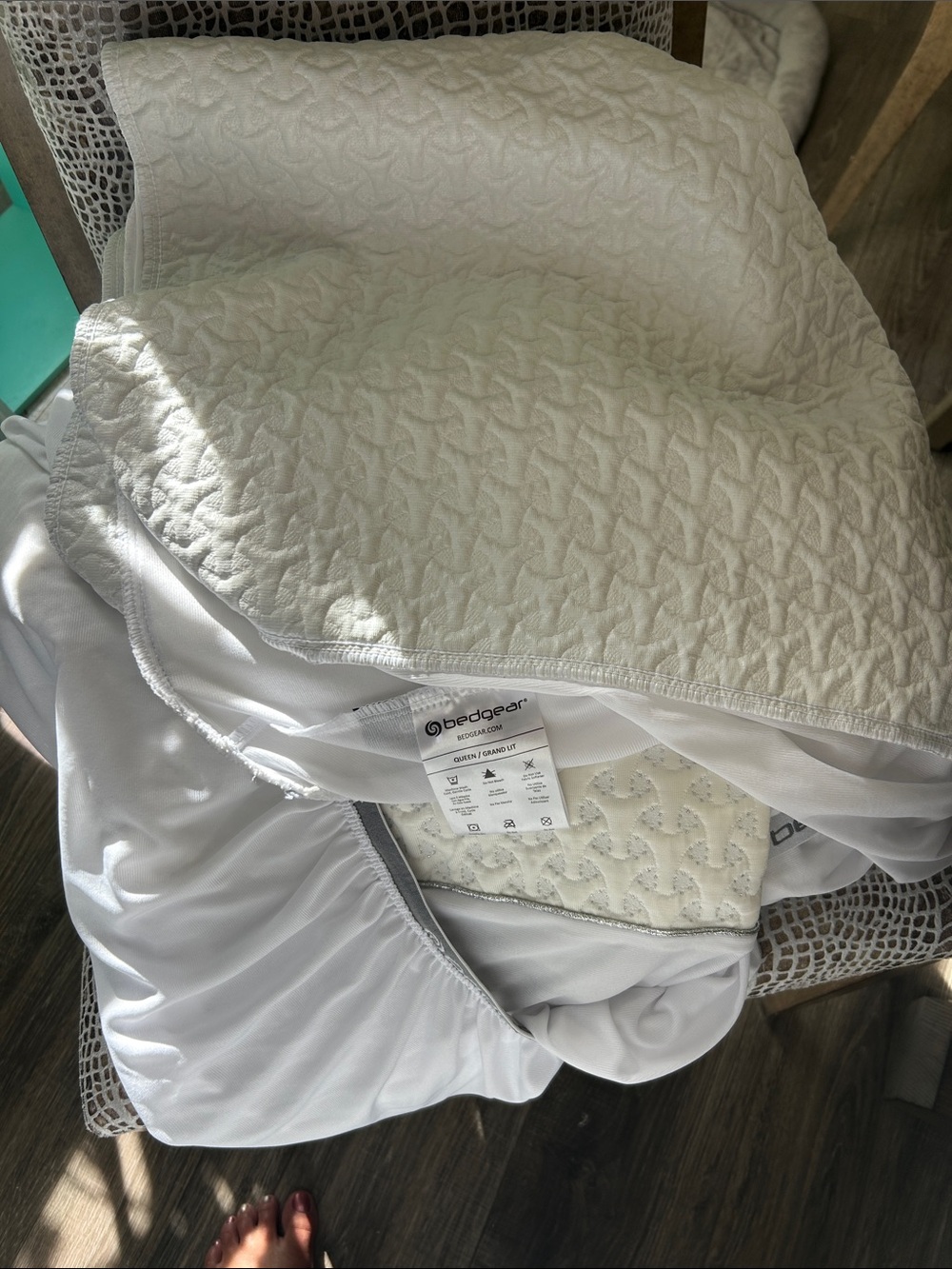 Bedgear White Quilted Mattress Protector